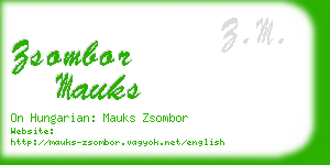 zsombor mauks business card